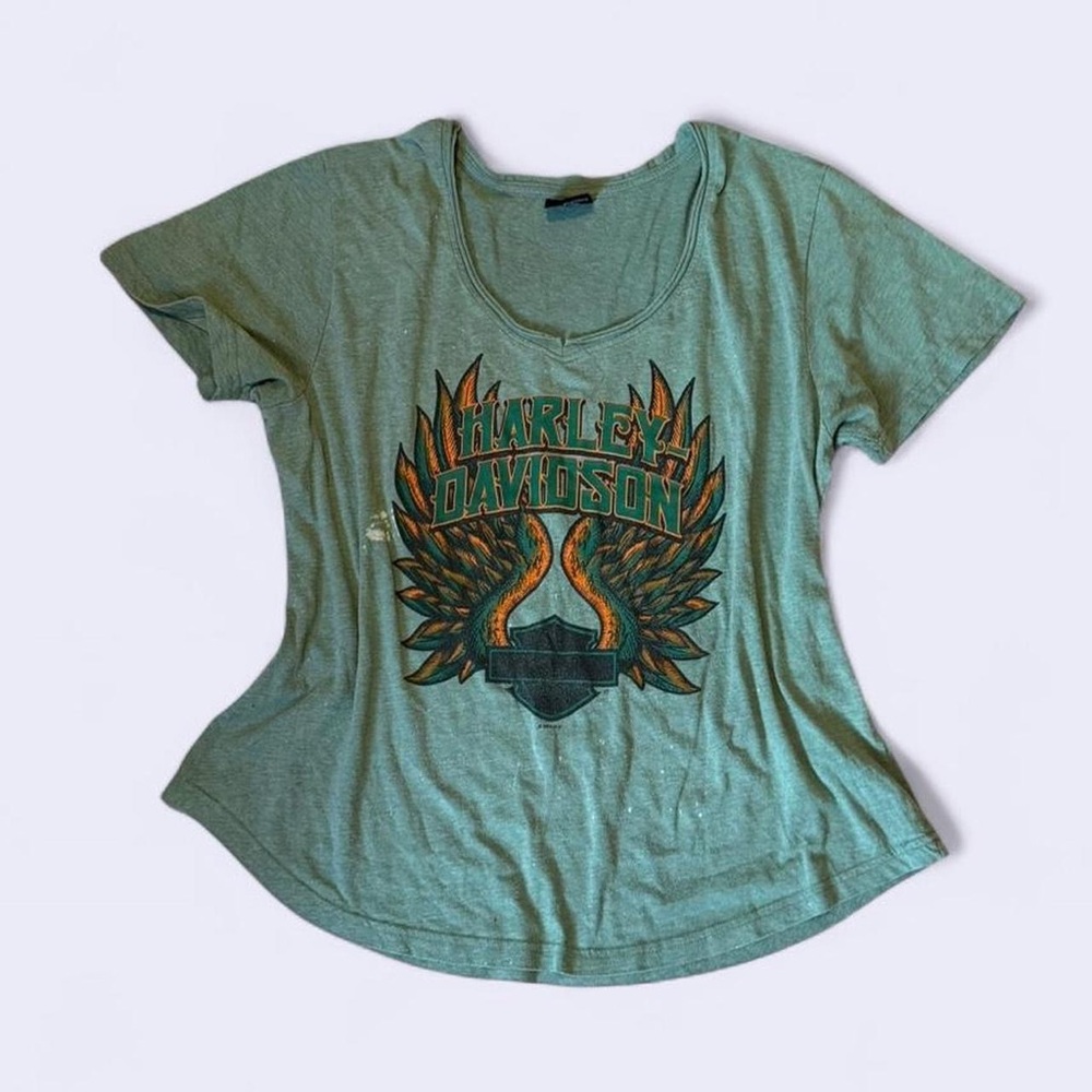 Harley-Davidson Women's Teal Graphic Tee